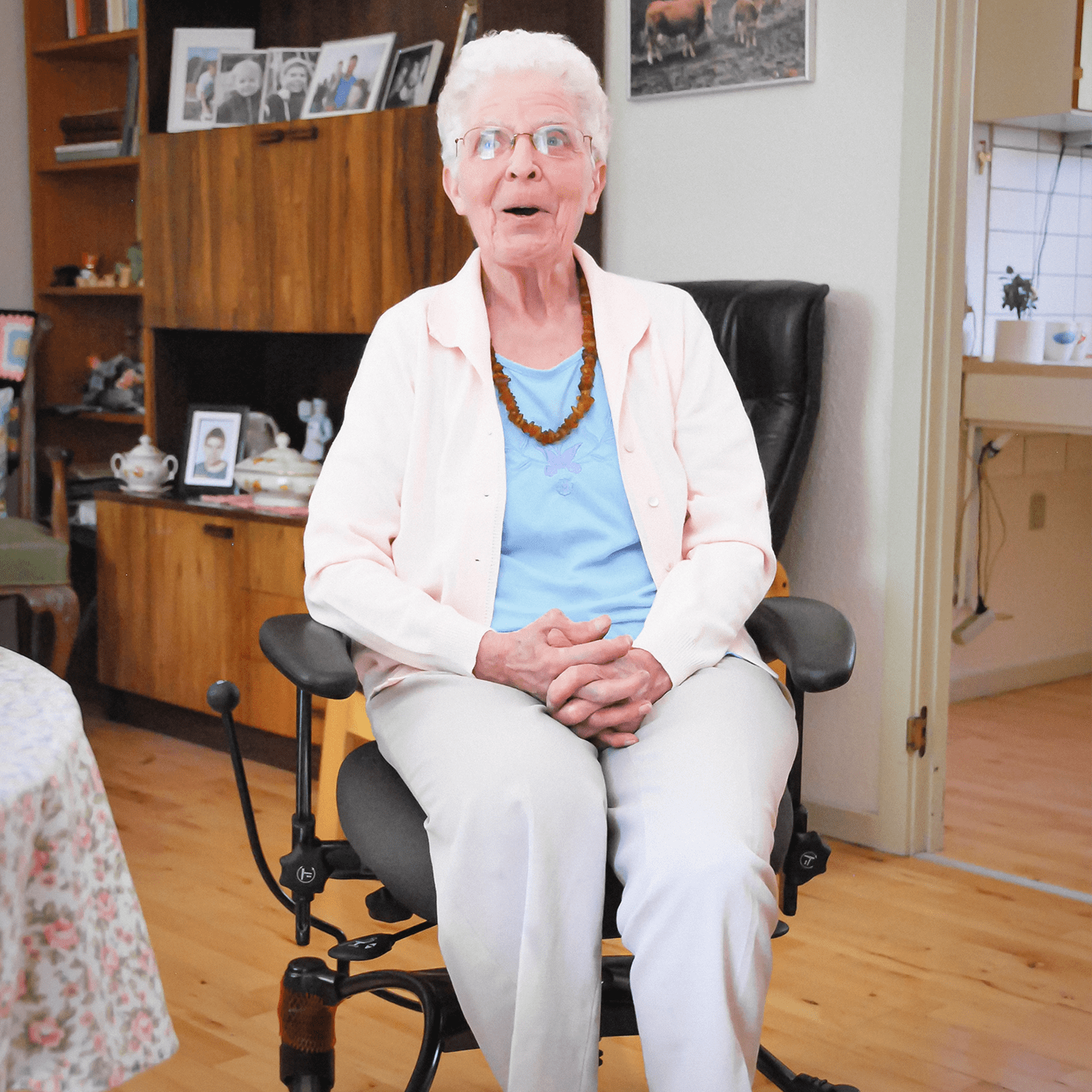 Stol med hjul og bremse case solvej 2